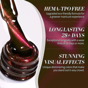 TPO & HEMA Free Glass Bead Cat Magnetic Gel MY121 Guava Soda 10ml Gel Nail Polish BORN PRETTY