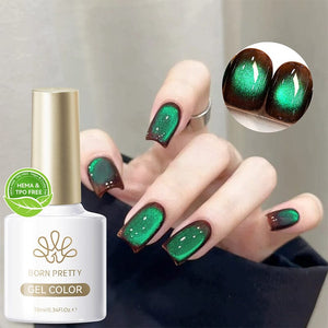 TPO & HEMA Free Glass Bead Cat Magnetic Gel MY126 Mint Soda 10ml Gel Nail Polish BORN PRETTY