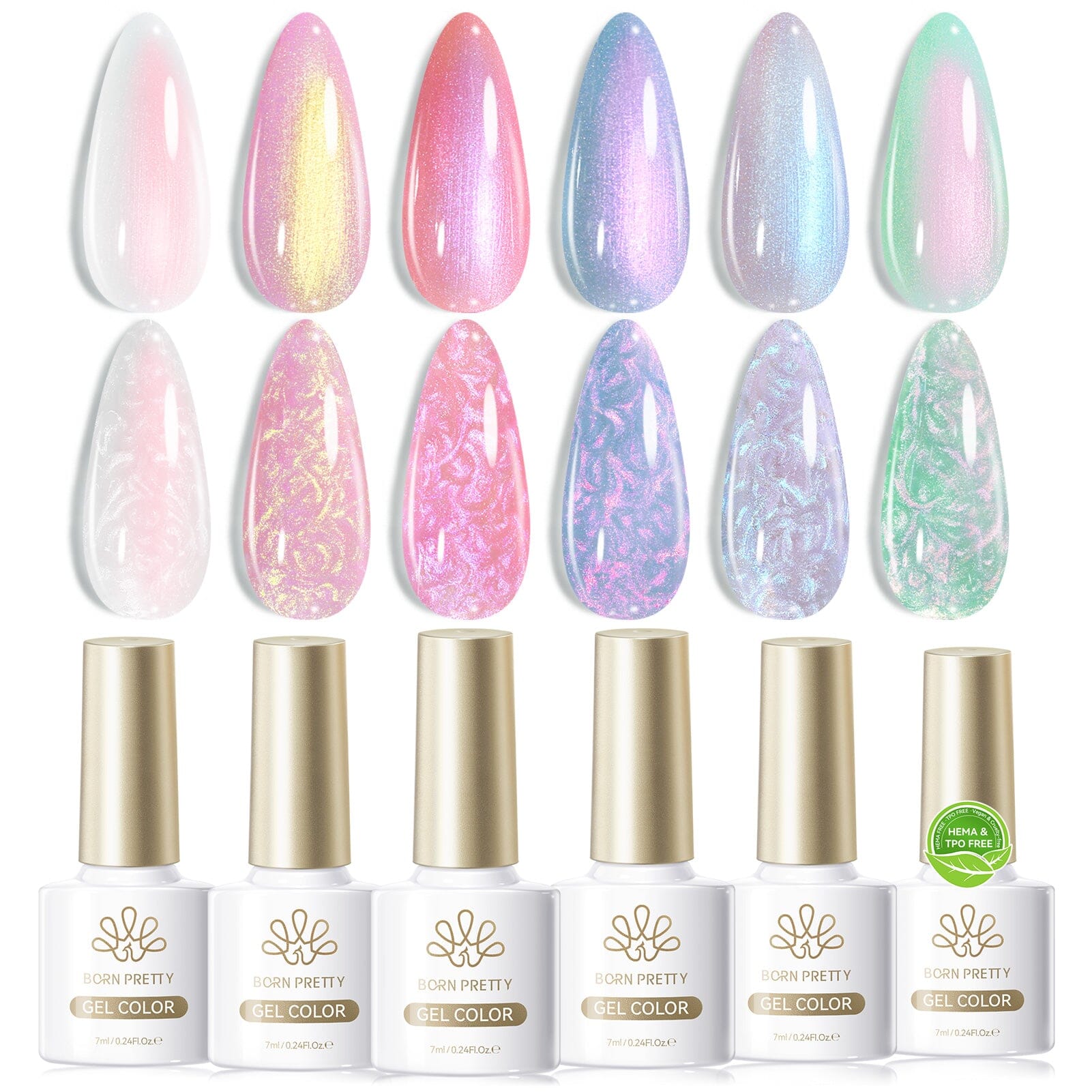 🎁 6 Colors Nail Gel T09 Milky Planet 7ml HEMA/TPO FREE (100% off)