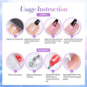 6 Colors HEMA/TPO FREE Shell Thread Nail Gel T09 Milky Planet 7ml Gel Nail Polish BORN PRETTY