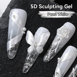 Pearl White 5D Sculpting Gel 5ml Gel Nail Polish BORN PRETTY