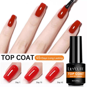 2 Bottles Base Top Coat Set 8ml Base & Top Coat LILYCUTE