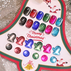 6 Colors HEMA/TPO FREE Glass Bead Cat Magnetic Gel M18 Scarlet Carol 7ml Gel Nail Polish BORN PRETTY