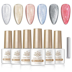 6 Colors Crystal Cat Magnetic Gel M19 Winter's Whisper 7ml Gel Nail Polish BORN PRETTY