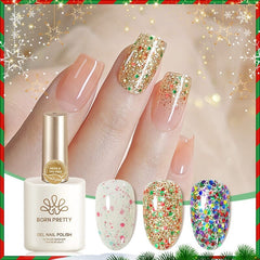 3 Colors Christmas Holiday Jelly Gel Polish 15ml Gel Nail Polish BORN PRETTY