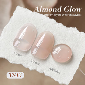 Jelly Gel Polish TS13 Almond Glow 15ml HEMA/TPO FREE Gel Nail Polish BORN PRETTY