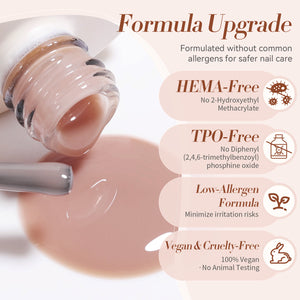 Jelly Gel Polish TS13 Almond Glow 15ml HEMA/TPO FREE Gel Nail Polish BORN PRETTY