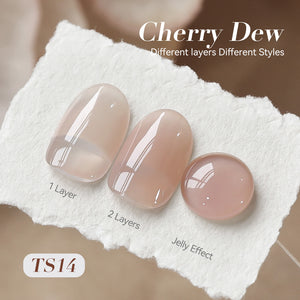 Jelly Gel Polish TS14 Cherry Dew 15ml HEMA/TPO FREE Gel Nail Polish BORN PRETTY