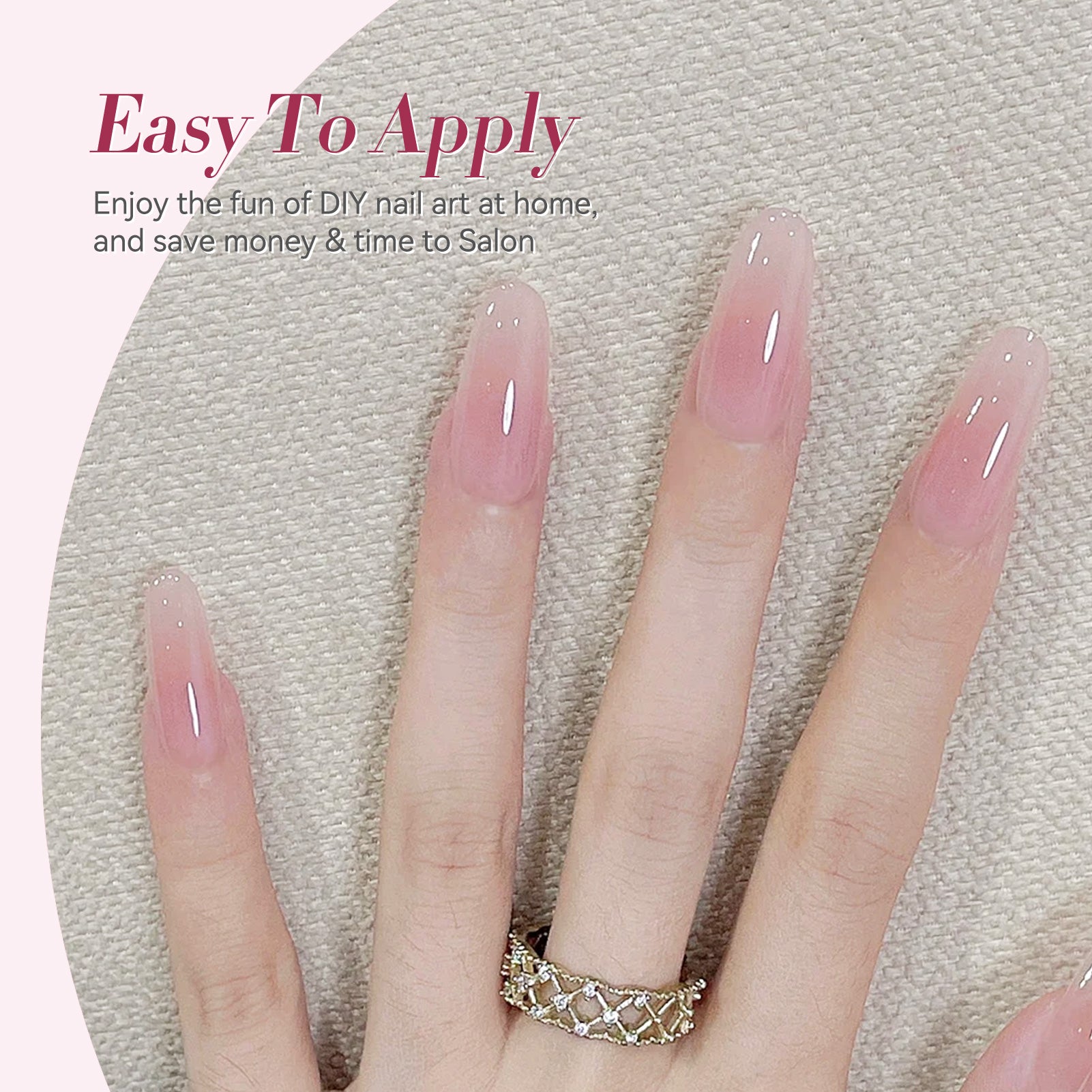 Jelly Gel Polish TS16 Blush Cream 15ml HEMA/TPO FREE