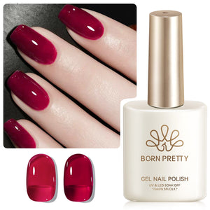 Jelly Gel Polish TS25 Crimson Glow 15ml HEMA/TPO FREE Gel Nail Polish BORN PRETTY