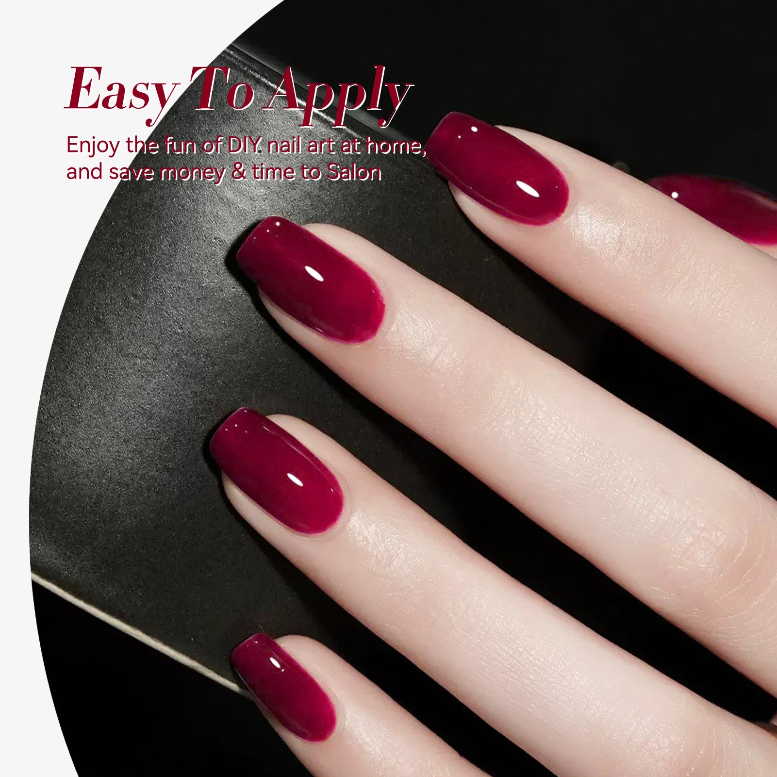 Jelly Gel Polish TS25 Crimson Glow 15ml HEMA/TPO FREE