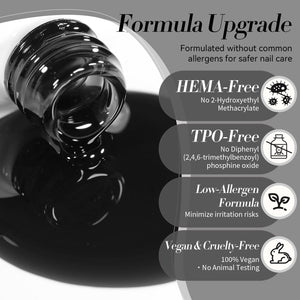 Jelly Gel Polish TS27 Black Aura 15ml HEMA/TPO FREE Gel Nail Polish BORN PRETTY