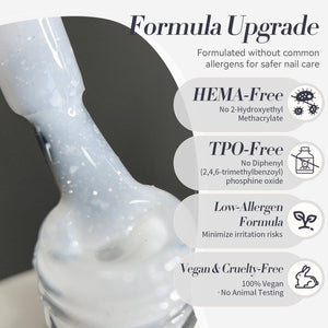 Jelly Gel Polish TS06 Lumina Frost 15ml HEMA/TPO FREE Gel Nail Polish BORN PRETTY