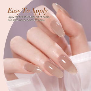 Jelly Gel Polish TS08 Mocha Veil 15ml HEMA/TPO FREE Gel Nail Polish BORN PRETTY