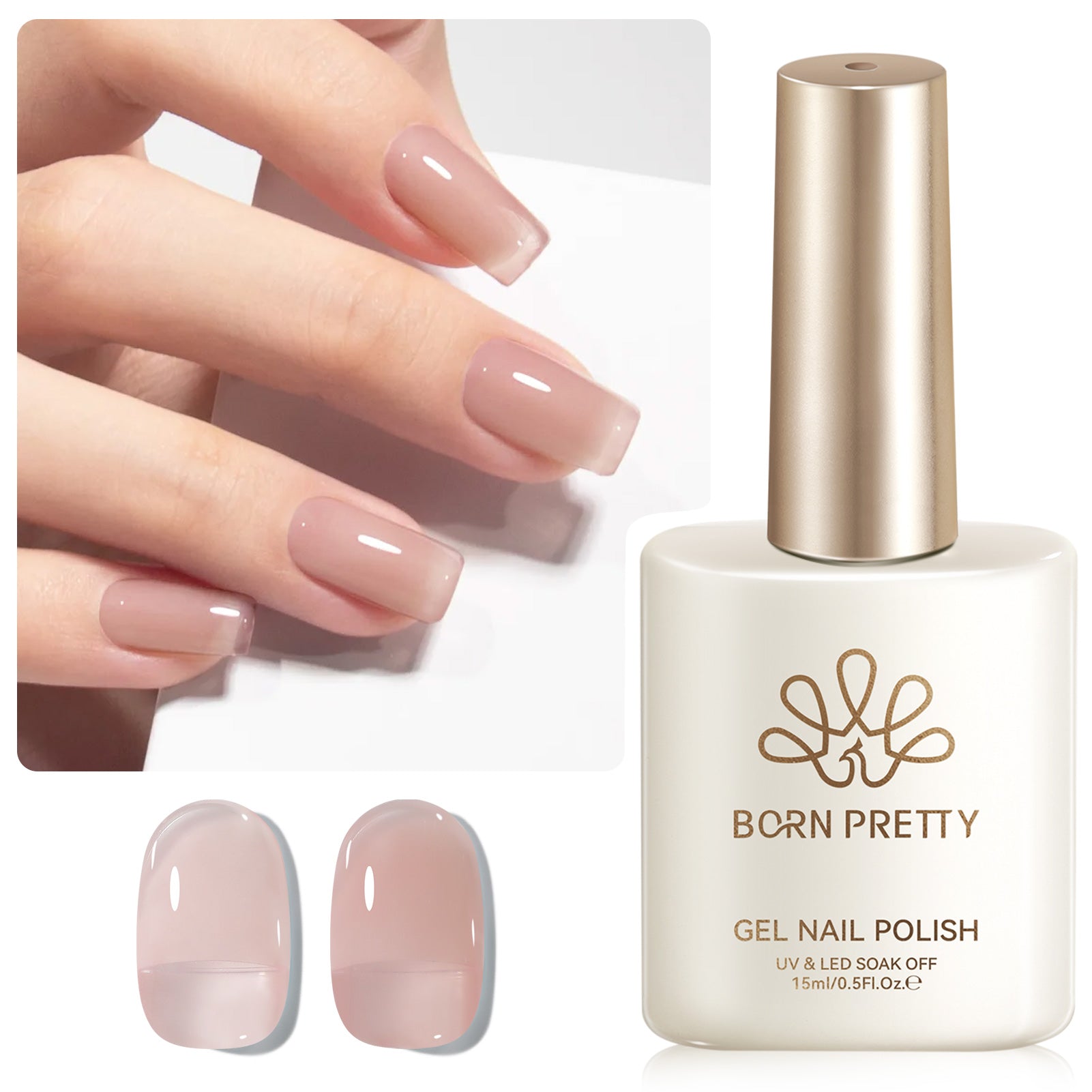 Jelly Gel Polish TS09 Muted Blush 15ml HEMA/TPO FREE