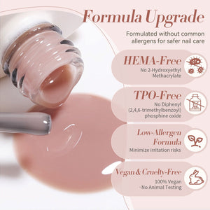 Jelly Gel Polish TS09 Muted Blush 15ml HEMA/TPO FREE Gel Nail Polish BORN PRETTY