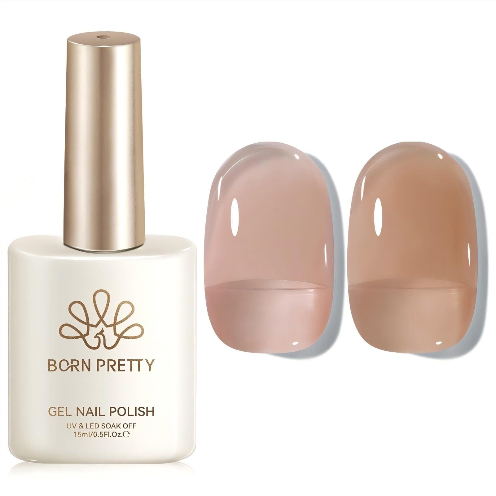 Jelly Gel Polish TS08 Mocha Veil 15ml Gel Nail Polish BORN PRETTY