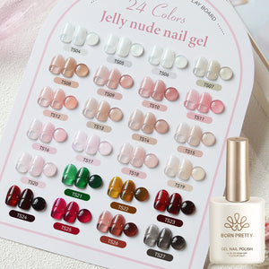 24 Colors Jelly Gel Polish 15ml HEMA/TPO FREE Gel Nail Polish BORN PRETTY