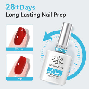 3 in 1 Nail Prep 15ml Gel Nail Polish BORN PRETTY