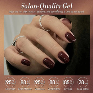 6 Colors HEMA/TPO FREE Gel Polish Set S22 Cinnamon Coco 7ml Gel Nail Polish BORN PRETTY