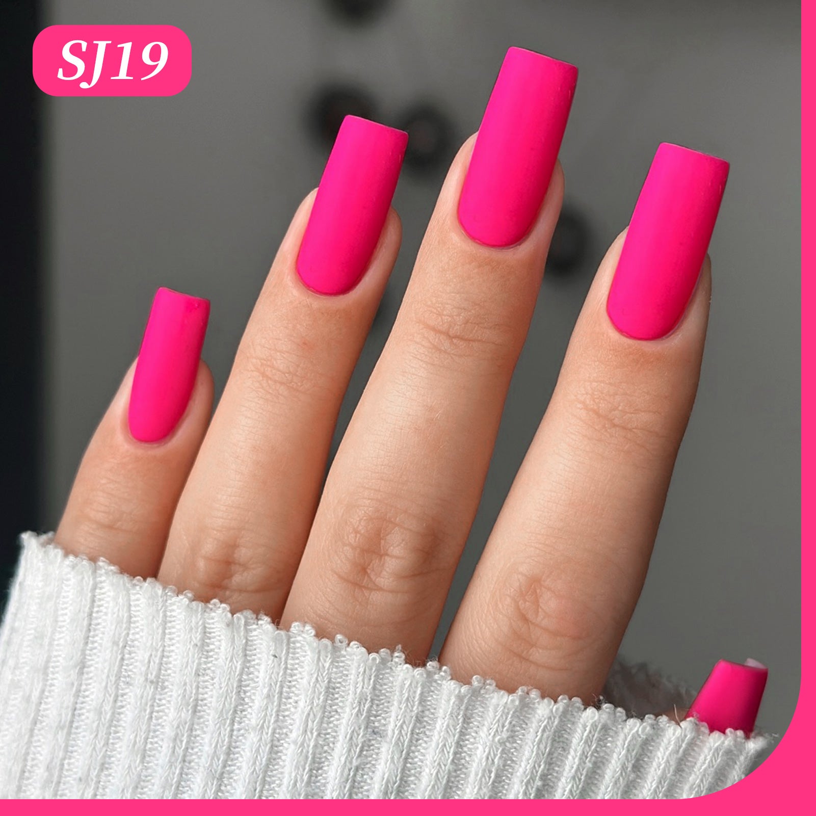 Color Nail Gel SJ19 Neon Rose 15ml HEMA/TPO FREE