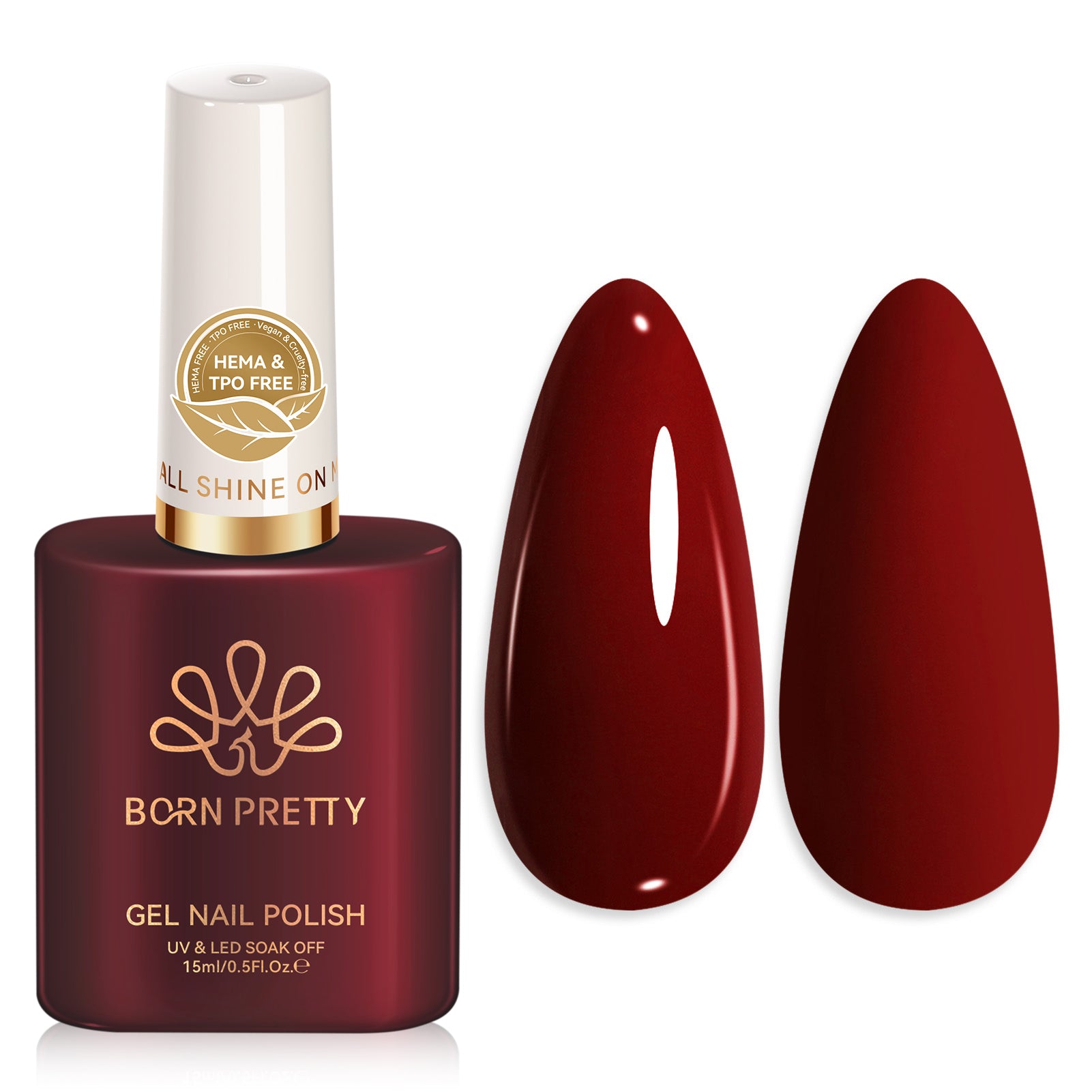 Color Nail Gel SJ15 Blood Rouge 15ml HEMA/TPO FREE