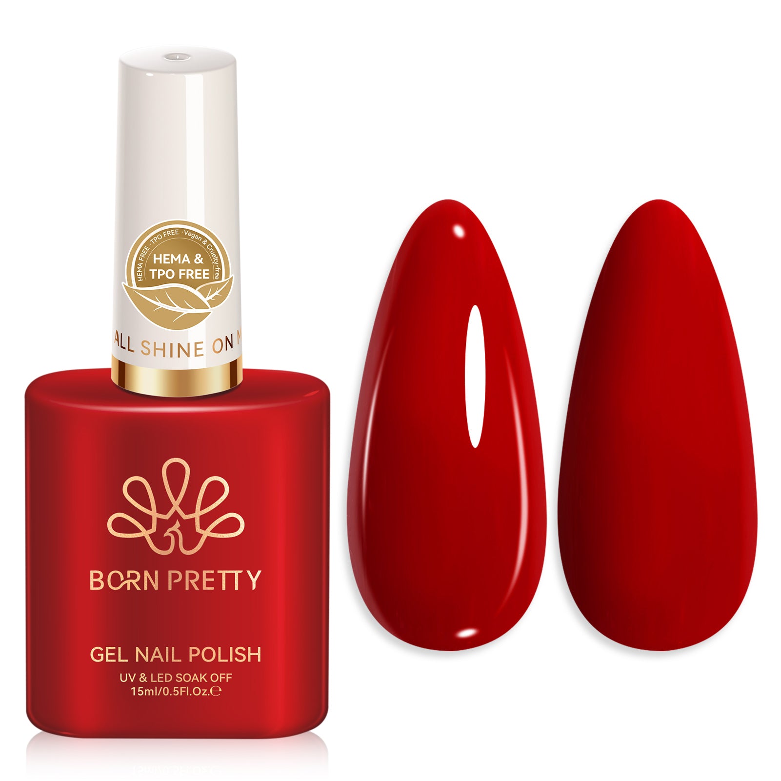 Color Nail Gel SJ16 Burnt Ruby 15ml HEMA/TPO FREE