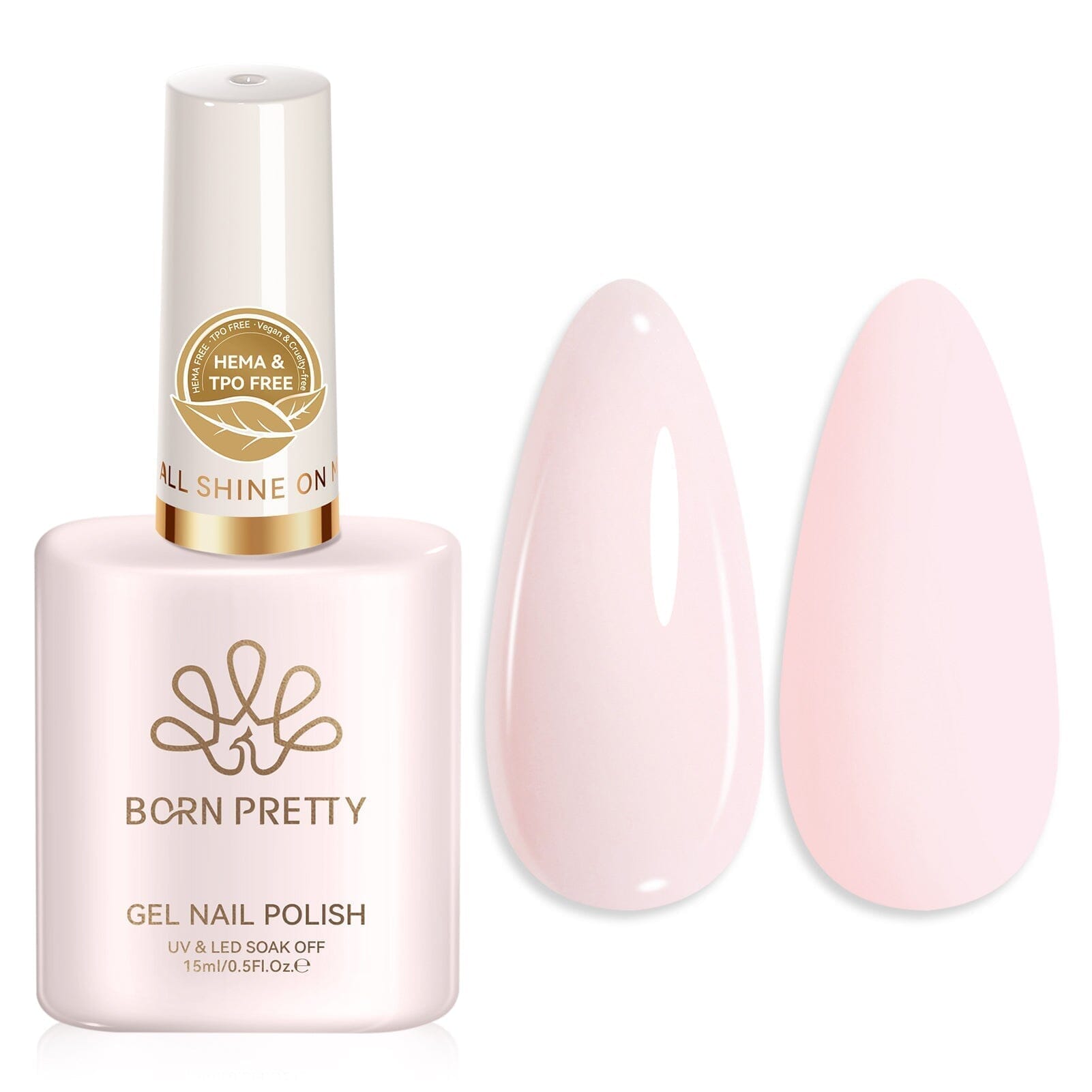 Color Nail Gel SJ03 Baby Pink 15ml HEMA/TPO FREE Gel Nail Polish BORN PRETTY