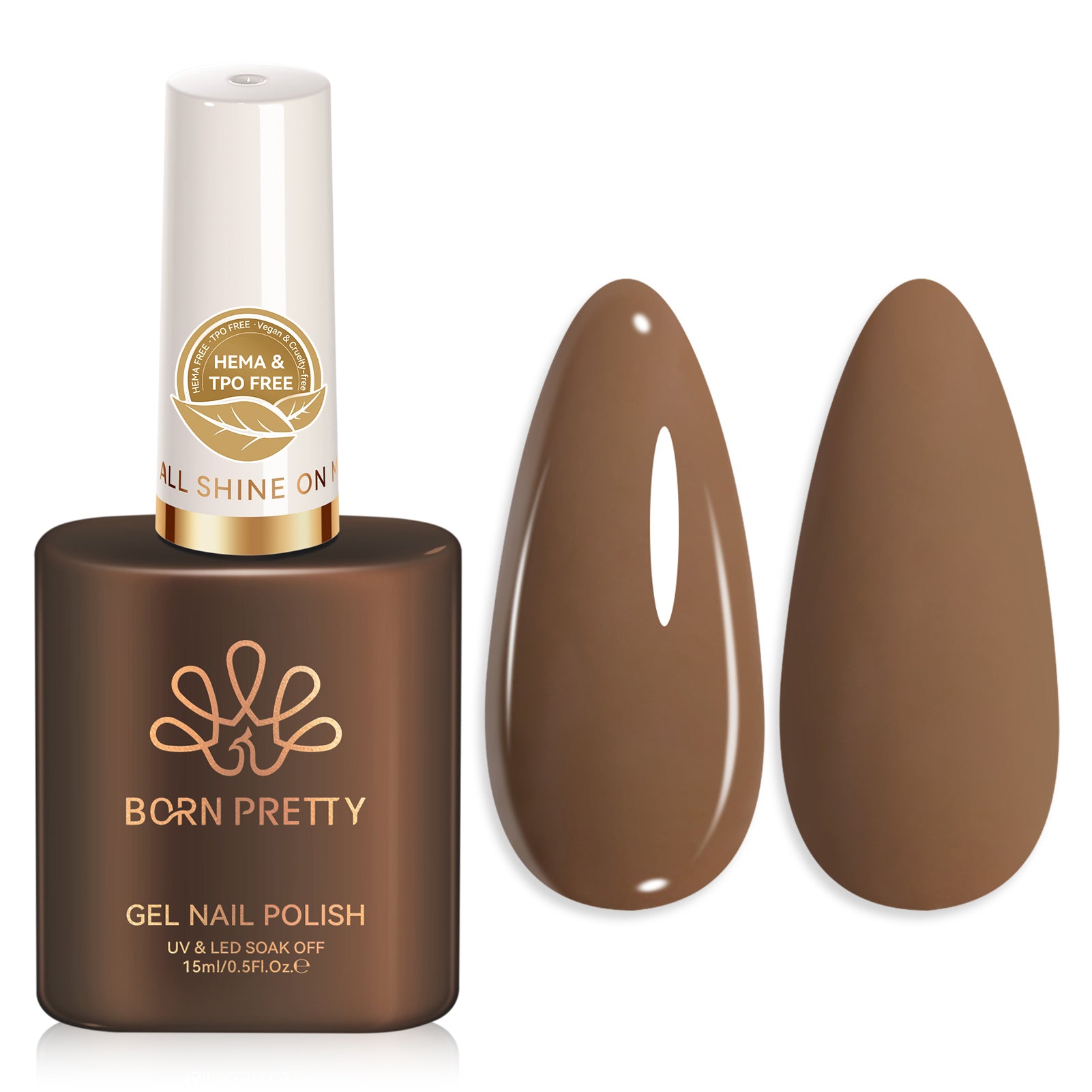 Color Nail Gel SJ06 Ash Brown 15ml HEMA/TPO FREE