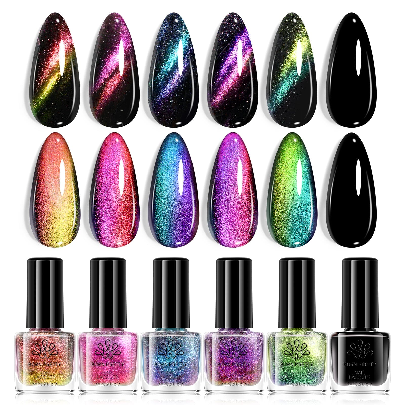 6 Colors Cat Magnetic Nail Polish Galactic Eye 6ml Nail Polish BORN PRETTY