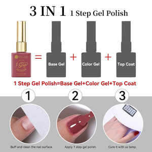 6 Colors 1 Step Gel Polish Set #05 15ml Gel Nail Polish UR SUGAR
