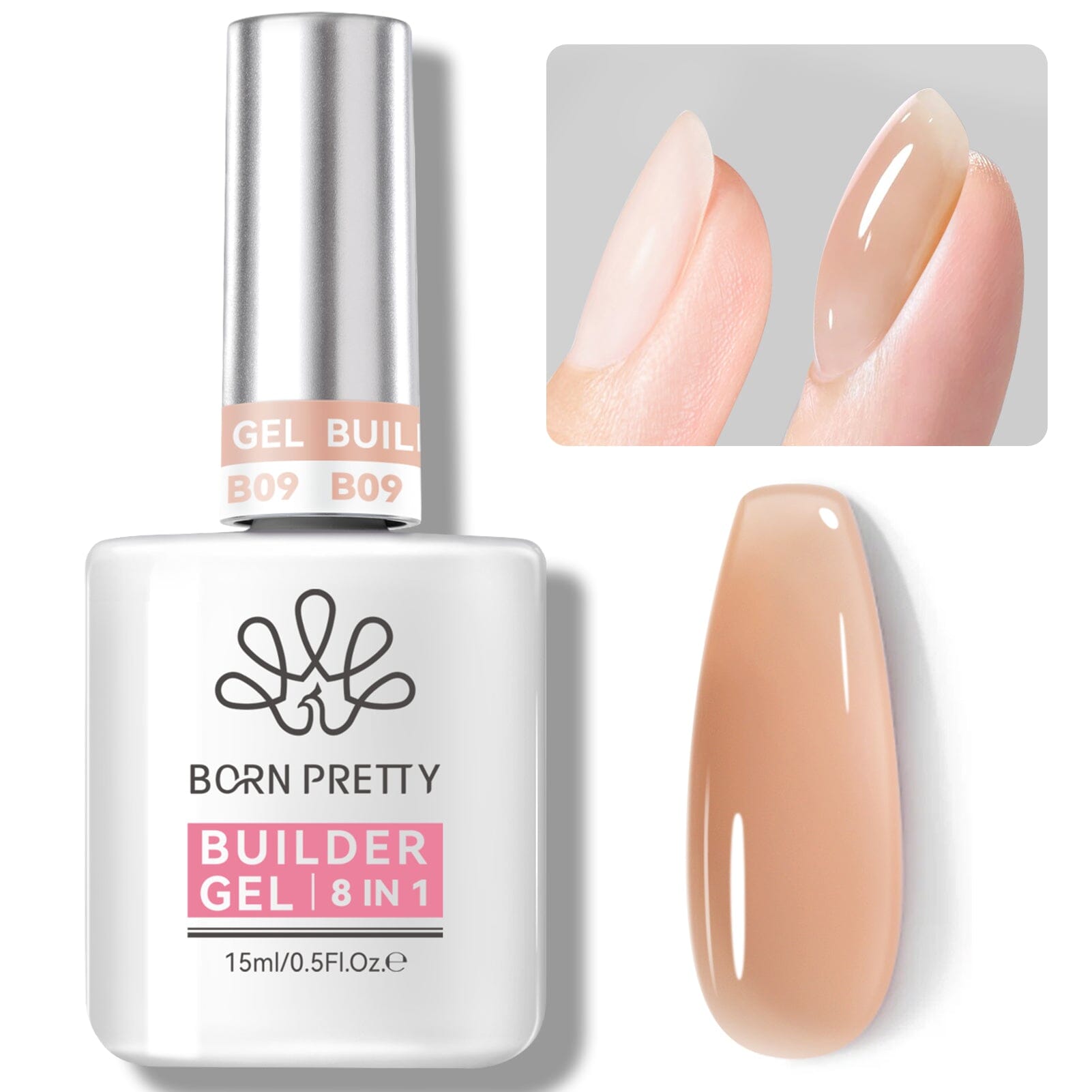 8 in 1 Builder Gel B09 15ml Gel Nail Polish BORN PRETTY
