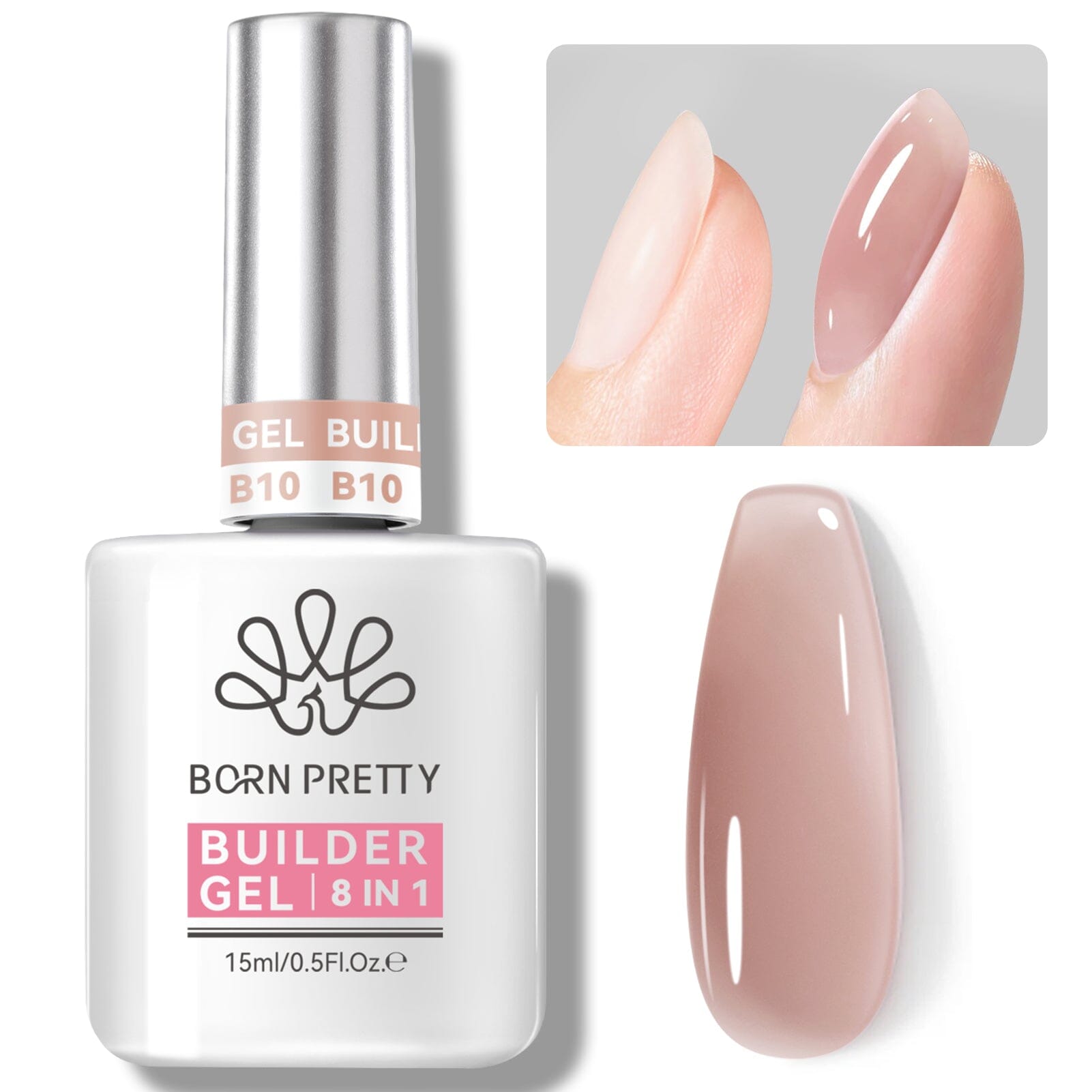8 in 1 Builder Gel B10 15ml Gel Nail Polish BORN PRETTY