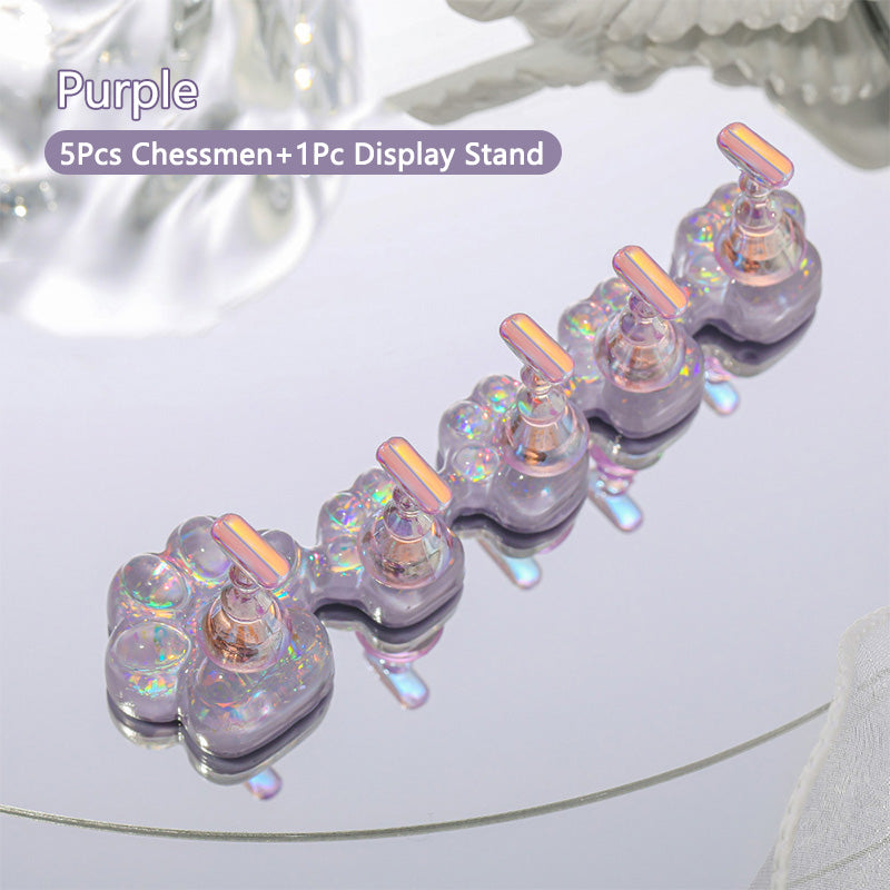 Purple Cat Claw Nail Stand