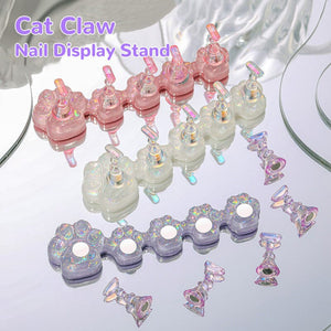 Purple Cat Claw Nail Stand Tools & Accessories No Brand