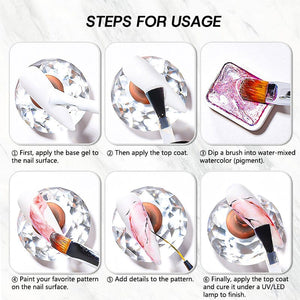 36 Colors Pearlescent Solid Watercolor Paint Nail Art No Brand