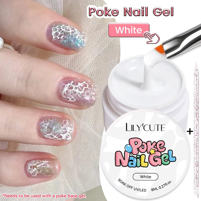 Poke Nail Gel White 8ml Gel Nail Polish LILYCUTE