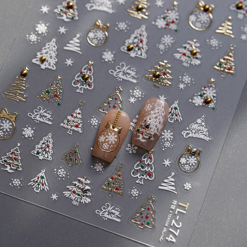 Christmas Metal 3D Nail Sticker TL-274