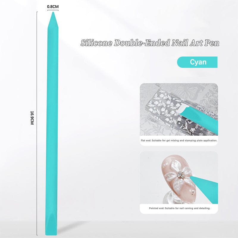 Cyan Double-headed Silicone Rod Tools & Accessories No Brand