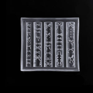 3D Silicone Nail Mold Bowknot #04 Tools & Accessories No Brand