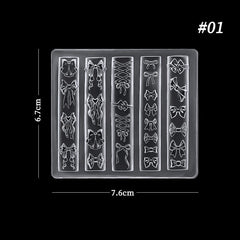 3D Silicone Nail Mold Bowknot #01 Tools & Accessories No Brand
