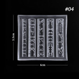 3D Silicone Nail Mold Bowknot #04 Tools & Accessories No Brand