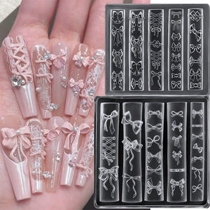 3D Silicone Nail Mold Bowknot #02 Tools & Accessories No Brand