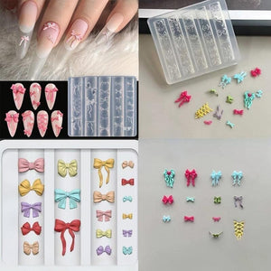 3D Silicone Nail Mold Bowknot #03 Tools & Accessories No Brand