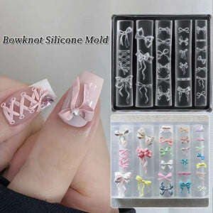 3D Silicone Nail Mold Bowknot #03 Tools & Accessories No Brand