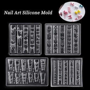3D Silicone Nail Mold Bowknot #03 Tools & Accessories No Brand