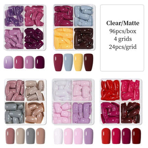 96pcs 4 Colors #05 Press on Nails Clearance BORN PRETTY