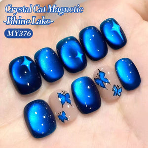 Crystal Cat Magnetic Gel MY376 Rhine Lake 10ml HEMA/TPO FREE Gel Nail Polish BORN PRETTY