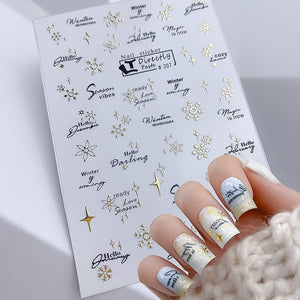 Leaf Line 3D Nail Sticker Clearance No Brand