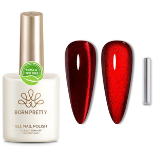 Cat Magnetic Gel MY377 Hot Ruby 15ml HEMA/TPO FREE Gel Nail Polish BORN PRETTY